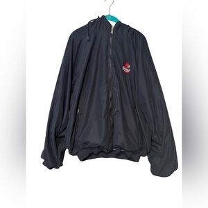 Wagner Wear Louisville Cardinals Rain Coat Full Zip Black Size 3XL